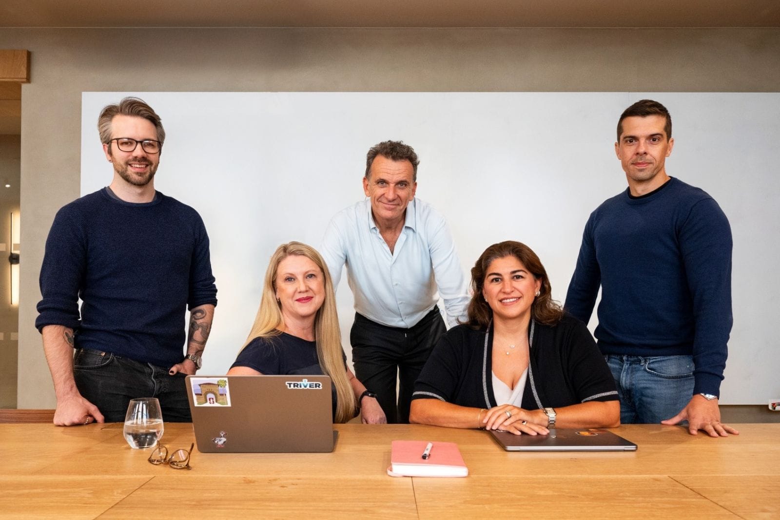Le Luel, CEO (centre) and TRIVER leadership team