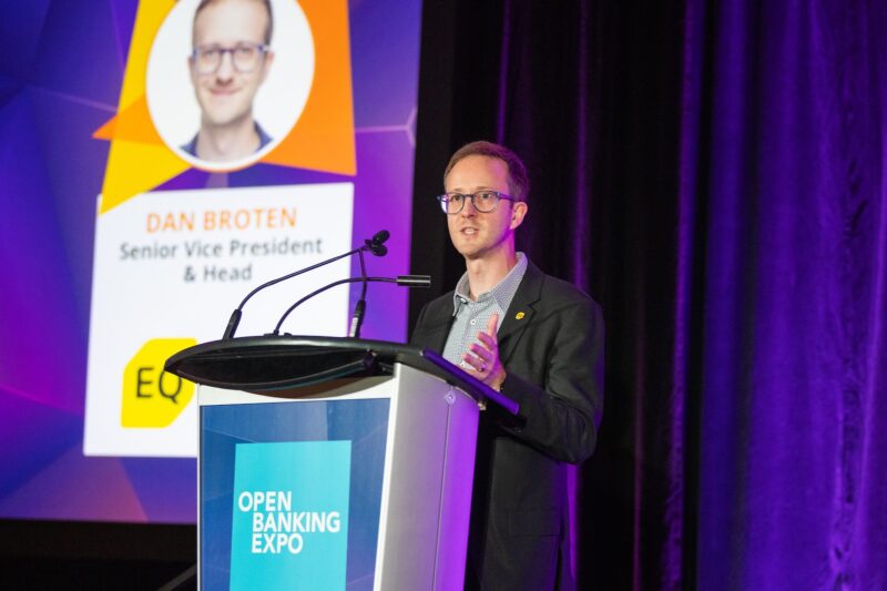EQ Bank's Dan Broten speaking at Open Banking Expo Canada 2026