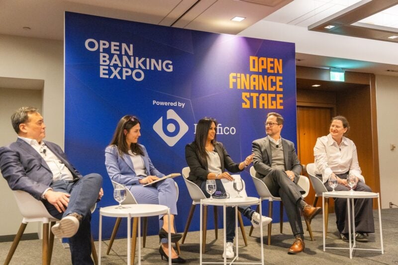 A panel of senior leaders from National Bank of Canada, ATB Financial, RBC and Meridian Credit Union at Open Banking Expo Canada 2026